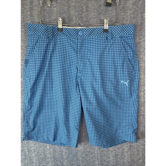 Puma Golf Shorts Mens Size 36 Blue Performance Sport Lifestyle Dry Cell - Picture 1 of 4